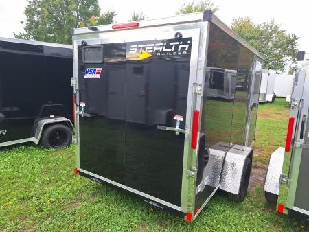 New 6x12 Stealth Trailer Single Axle Cargo / Enclosed Trailer W/ Ramp Door