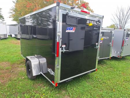 New 6x12 Stealth Trailer Single Axle Cargo / Enclosed Trailer W/ Ramp Door