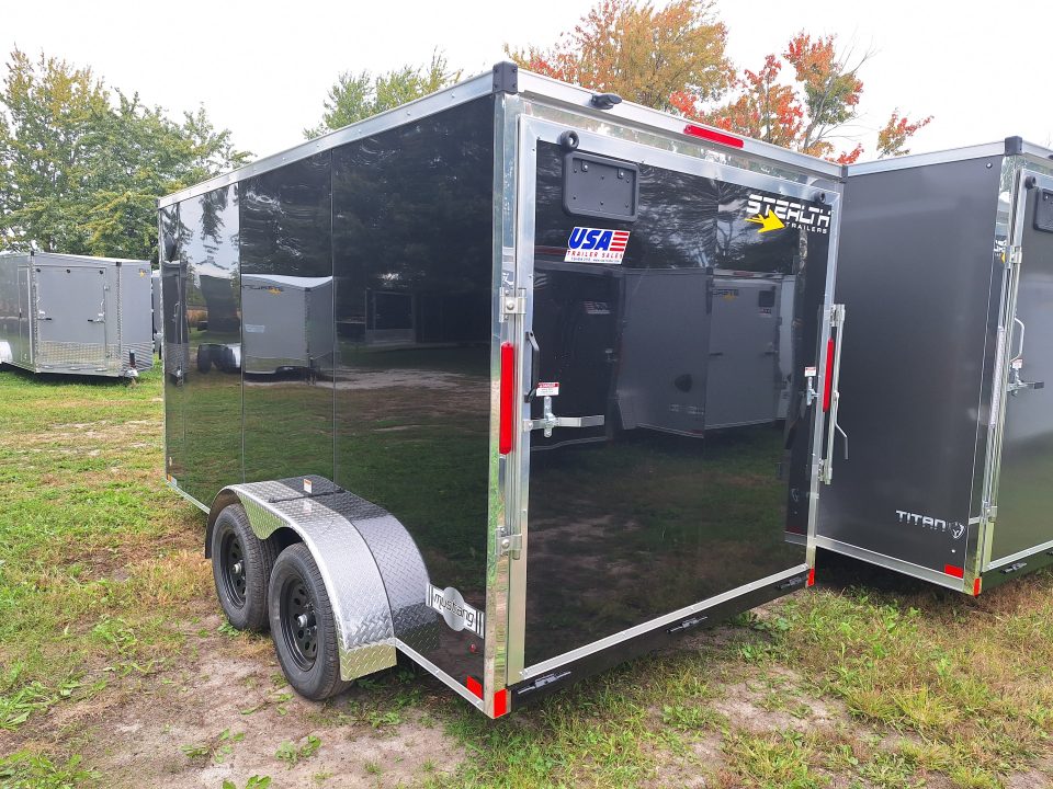 New 7x14 Cargo / Enclosed Trailer W/ Ramp Door