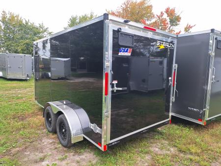 New 7x14 Cargo / Enclosed Trailer W/ Ramp Door