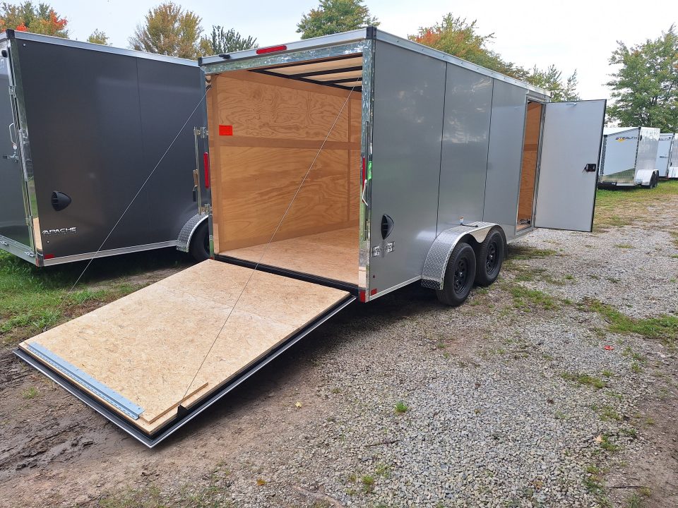 New 7x16 Cargo / Enclosed Trailer W/ Ramp Door