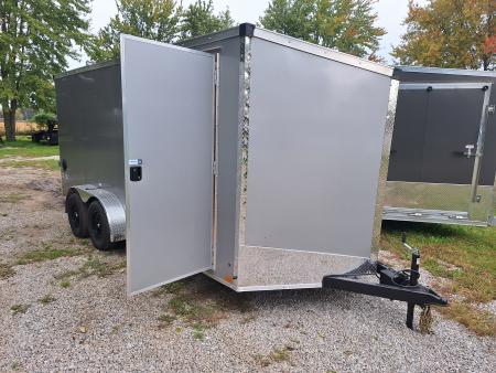 New 7x16 Cargo / Enclosed Trailer W/ Ramp Door
