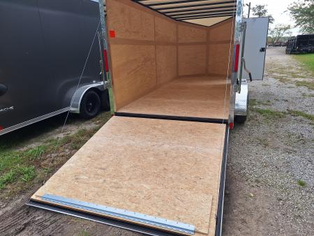 New 7x16 Cargo / Enclosed Trailer W/ Ramp Door