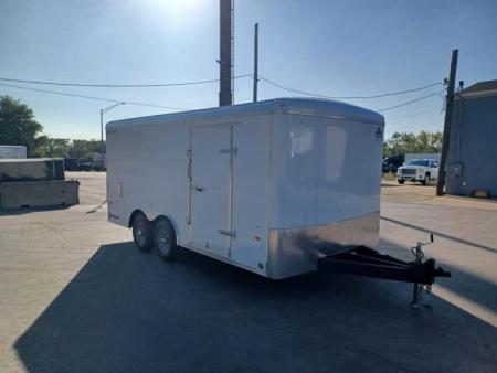 New 8.5'X16' ENCLOSED CARGO TRAILER WITH CONTRACTOR PACKAGE
