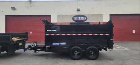 New Sure Trac 82in x 12 HD Telescopic Dump w/ 4' High Sides Trailer 14k