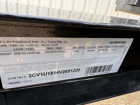New 2027 PJ Trailers 14' ATV Utility U8 5K Axle Utility Trailer
