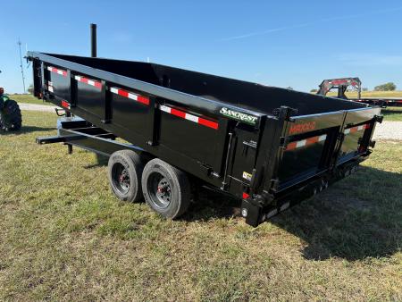 New 2027 MAXX-D 96x16 Tandem 17.5K Telescopic Deckover Dump Trailer W/ 2' Fold Down Sides