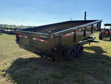 New 2027 MAXX-D 96x16 Tandem 17.5K Telescopic Deckover Dump Trailer W/ 2' Fold Down Sides