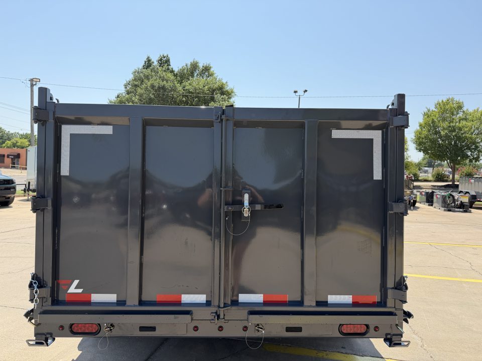 New #160345 2027 LAMAR DL 16 X 83 TANDEM AXLE 14K BUMPER PULL DUMP W/ 48" SIDES & LONG ARM TARP KIT