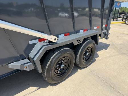 New #160345 2027 LAMAR DL 16 X 83 TANDEM AXLE 14K BUMPER PULL DUMP W/ 48" SIDES & LONG ARM TARP KIT