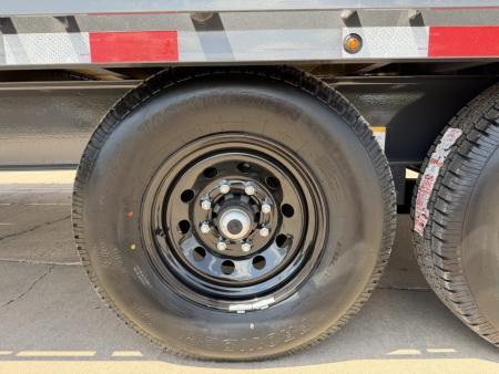 New #160485 2027 LAMAR FA 26 X 102 BUMPER PULL 14K DECKOVER FULL BED TILT W/ SPARE TIRE