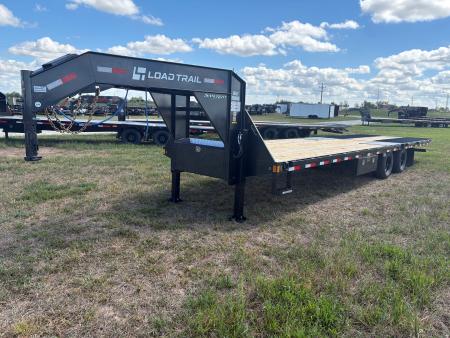 New 2027 Load Trail 102x32 Tandem 24K GN Hydrotail Flatbed Trailer W/ Steel Runners & Hydro Jacks