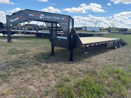 New 2027 Load Trail 102x32 Tandem 24K GN Hydrotail Flatbed Trailer W/ Steel Runners & Hydro Jacks