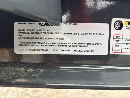 New #159449 2027 LAMAR U5 18 X 83 TANDEM AXLE SQUARE TUBE TOP 10K UTILITY W/ SLIDE IN RAMPS