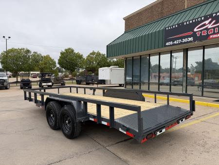 New #160377 2027 LAMAR U5 20 X 83 TANDEM AXLE SQUARE TUBE TOP 10K UTILITY W/ 2' DOVE & SLIDE IN RAMPS
