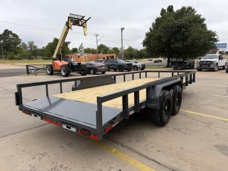 New #160377 2027 LAMAR U5 20 X 83 TANDEM AXLE SQUARE TUBE TOP 10K UTILITY W/ 2' DOVE & SLIDE IN RAMPS