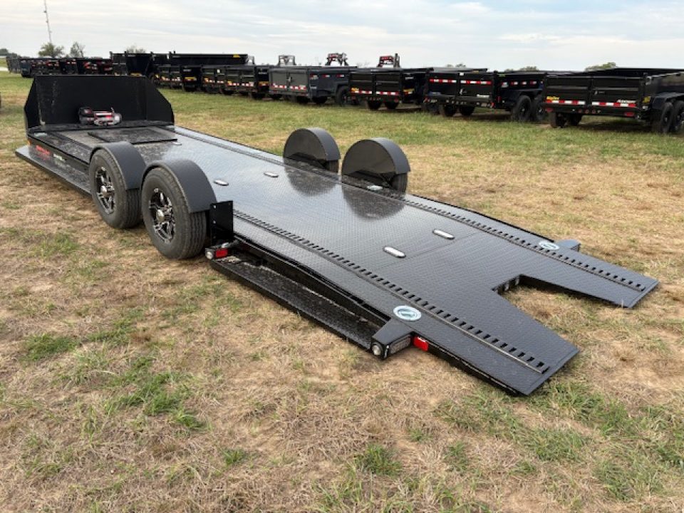 New 2027 MAXX-D 80x24 Tandem 10K Drop-N-Load Trailer W/ Rock Shield, Hydro Jack, In-Floor Lights, & Wireless Remote