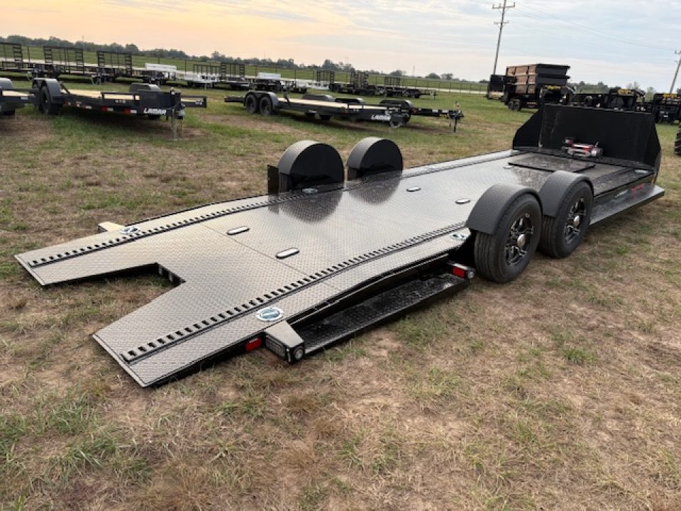 New 2027 MAXX-D 80x24 Tandem 10K Drop-N-Load Trailer W/ Rock Shield, Hydro Jack, In-Floor Lights, & Wireless Remote
