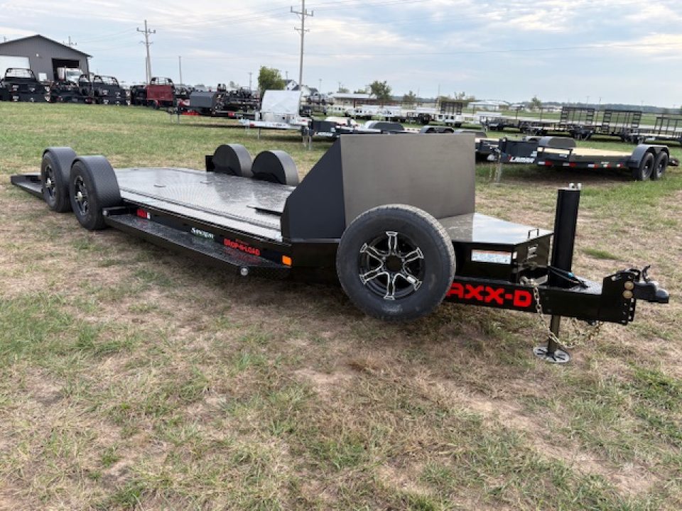 New 2027 MAXX-D 80x24 Tandem 10K Drop-N-Load Trailer W/ Rock Shield, Hydro Jack, In-Floor Lights, & Wireless Remote