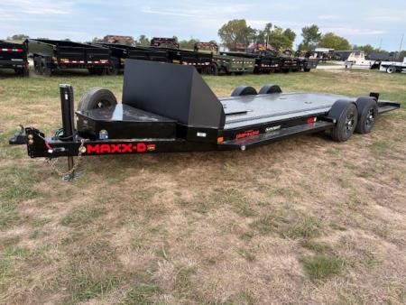 New 2027 MAXX-D 80x24 Tandem 10K Drop-N-Load Trailer W/ Rock Shield, Hydro Jack, In-Floor Lights, & Wireless Remote