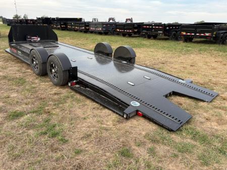 New 2027 MAXX-D 80x24 Tandem 10K Drop-N-Load Trailer W/ Rock Shield, Hydro Jack, In-Floor Lights, & Wireless Remote