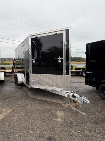 New 2027 7 X 21 Lightning 2 - 3 Place Enclosed Snowmobile Trailer Tandem Axle with 7ft Interior