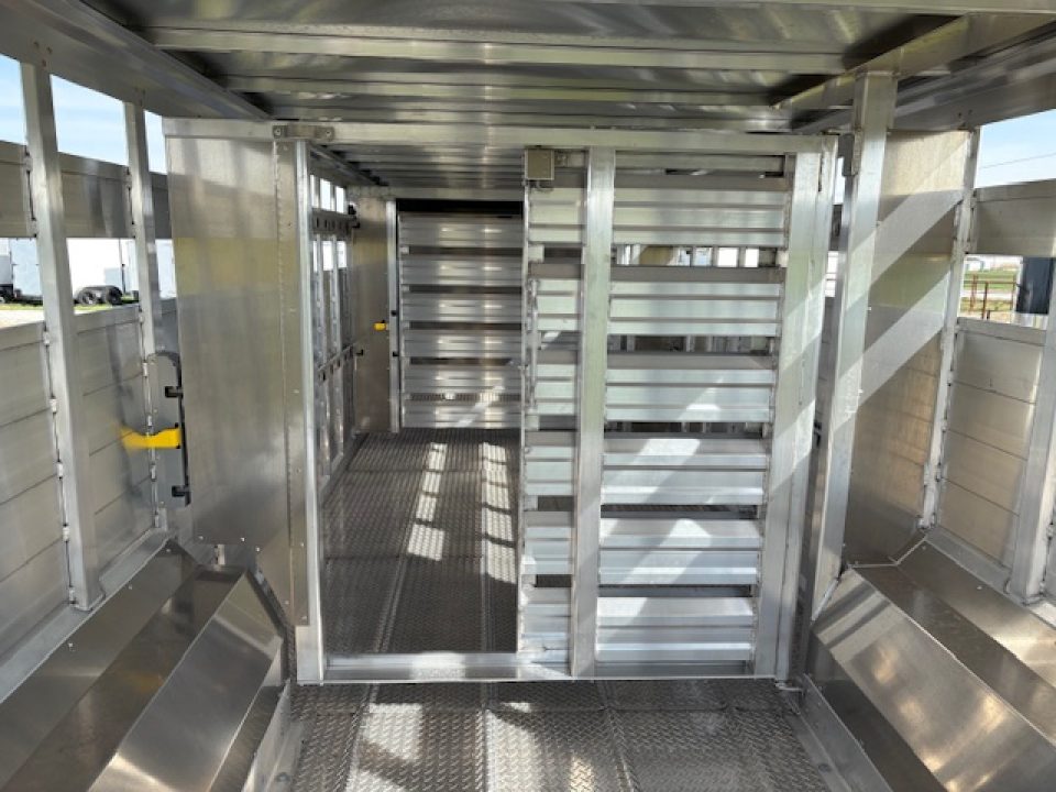 New 2027 EBY Trailers 8x32 Tandem 25K GN Livestock Trailer W/ Slat Sides & Floating Gate