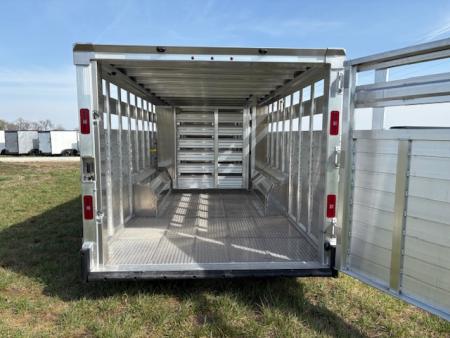 New 2027 EBY Trailers 8x32 Tandem 25K GN Livestock Trailer W/ Slat Sides & Floating Gate