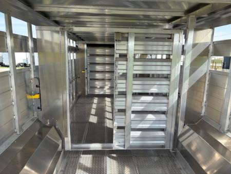 New 2027 EBY Trailers 8x32 Tandem 25K GN Livestock Trailer W/ Slat Sides & Floating Gate