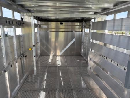 New 2027 EBY Trailers 8x32 Tandem 25K GN Livestock Trailer W/ Slat Sides & Floating Gate