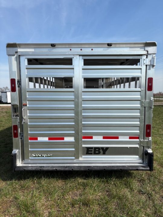 New 2027 EBY Trailers 8x32 Tandem 25K GN Livestock Trailer W/ Slat Sides & Floating Gate