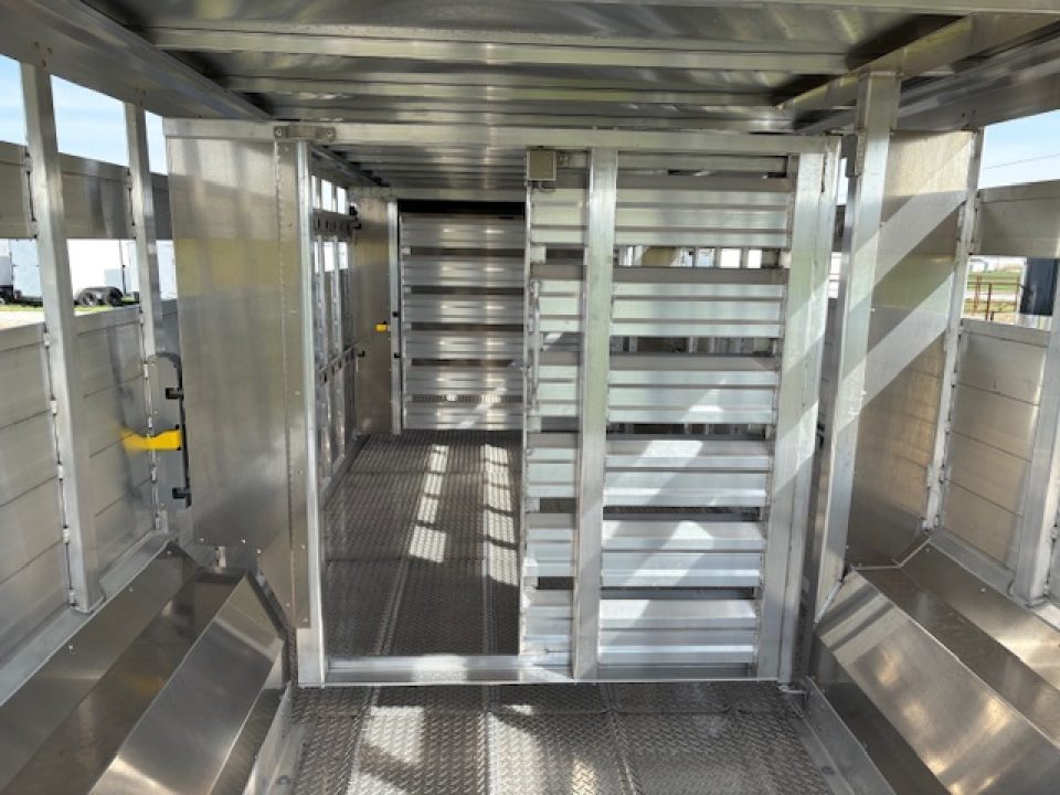 New 2027 EBY Trailers 8x32 Tandem 25K GN Livestock Trailer W/ Slat Sides & Floating Gate