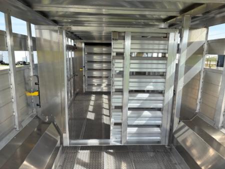 New 2027 EBY Trailers 8x32 Tandem 25K GN Livestock Trailer W/ Slat Sides & Floating Gate