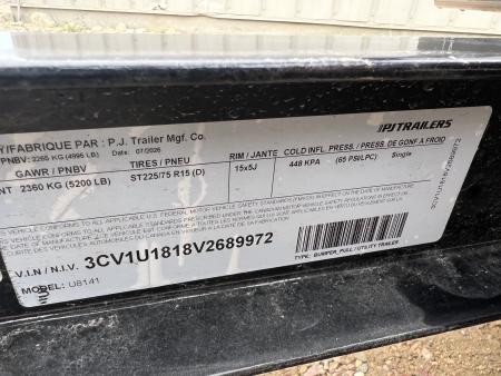 New 2027 PJ Trailers 14' ATV Utility U8 5K Axle Utility Trailer