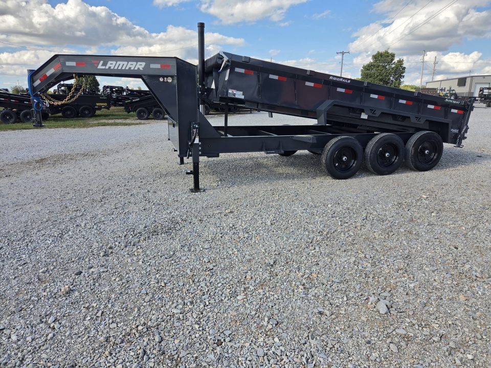New 2027 Lamar 83X16 TRIPLE 21K GOOSENECK TELESCOPIC DUMP W/24" SIDES & 17.5"/16PLY
