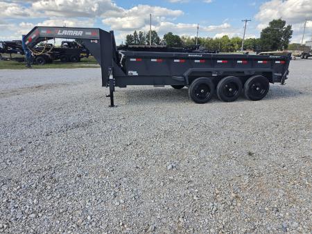 New 2027 Lamar 83X16 TRIPLE 21K GOOSENECK TELESCOPIC DUMP W/24" SIDES & 17.5"/16PLY