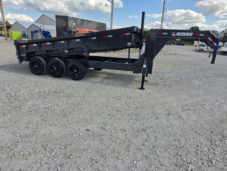 New 2027 Lamar 83X16 TRIPLE 21K GOOSENECK TELESCOPIC DUMP W/24" SIDES & 17.5"/16PLY