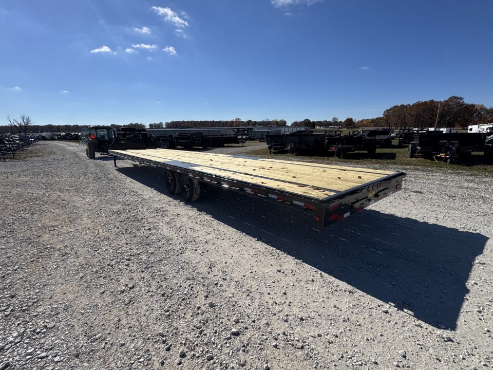 New 2027 Big Tex Trailers 14GN WITH SLIDE IN RAMPS 102X40 WITH RATCHET RAIL Flatbed Trailer