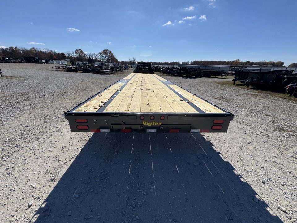 New 2027 Big Tex Trailers 14GN WITH SLIDE IN RAMPS 102X40 WITH RATCHET RAIL Flatbed Trailer
