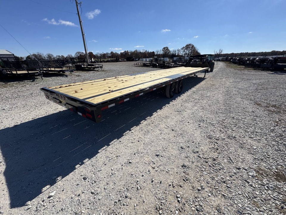 New 2027 Big Tex Trailers 14GN WITH SLIDE IN RAMPS 102X40 WITH RATCHET RAIL Flatbed Trailer