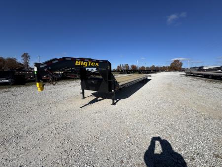 New 2027 Big Tex Trailers 14GN WITH SLIDE IN RAMPS 102X40 WITH RATCHET RAIL Flatbed Trailer