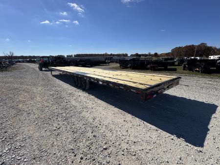 New 2027 Big Tex Trailers 14GN WITH SLIDE IN RAMPS 102X40 WITH RATCHET RAIL Flatbed Trailer