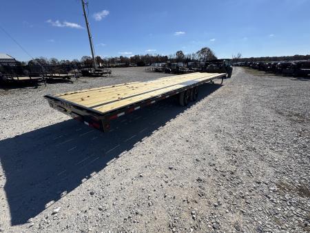 New 2027 Big Tex Trailers 14GN WITH SLIDE IN RAMPS 102X40 WITH RATCHET RAIL Flatbed Trailer