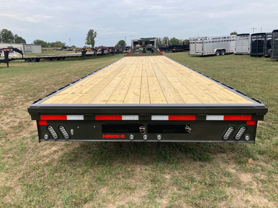 New 2027 MAXX-D 102x40 TANDEM 12K GN STRAIGHT DECK W/ SLIDE IN RAMPS AND RATCHET RAIL Flatbed Trailer