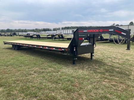 New 2027 MAXX-D 102x40 TANDEM 12K GN STRAIGHT DECK W/ SLIDE IN RAMPS AND RATCHET RAIL Flatbed Trailer