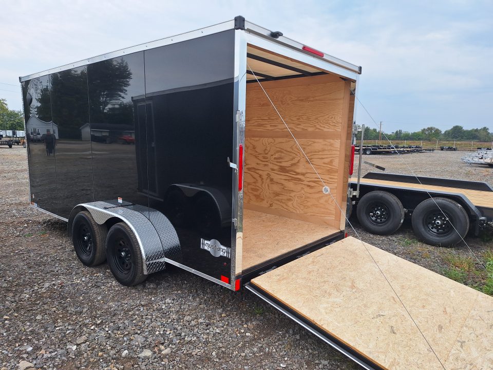 New 7x16 Cargo / Enclosed Trailer W/ Ramp Door