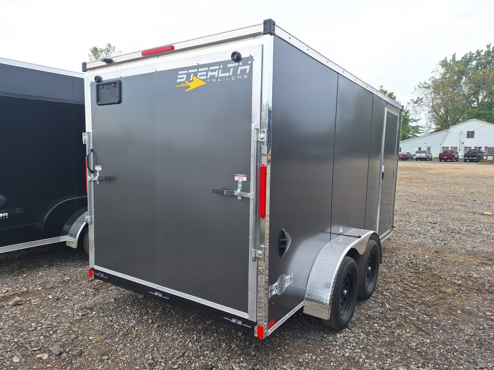 New 7x14 Cargo / Enclosed Trailer W/ Ramp Door