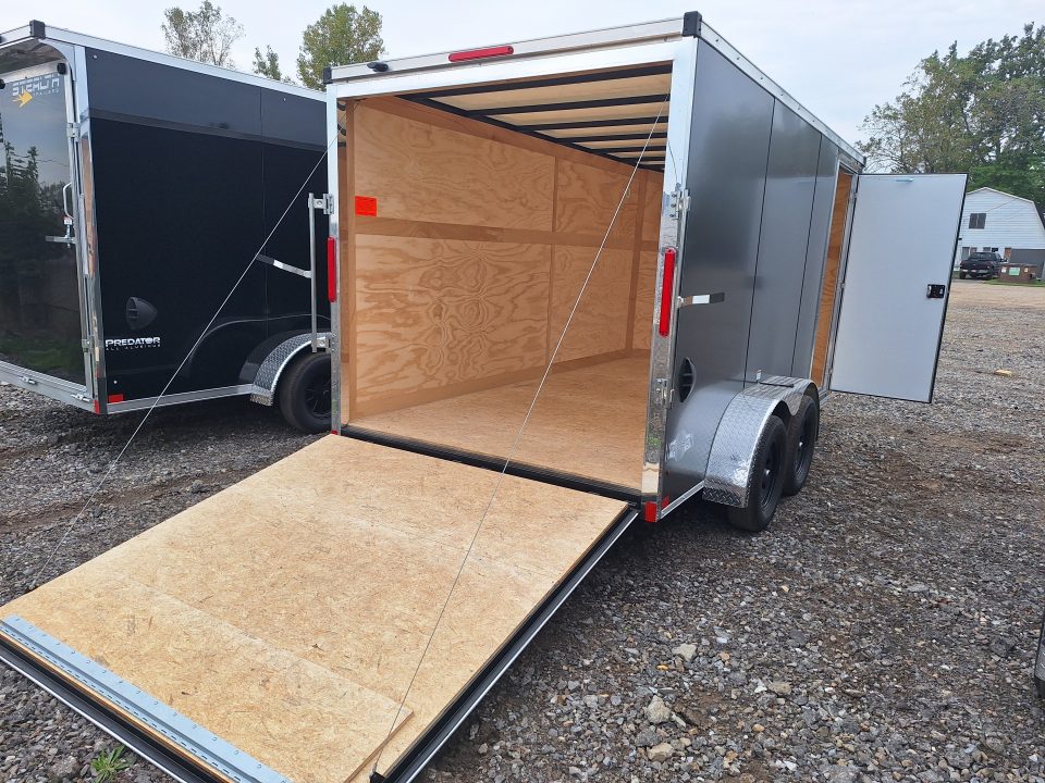 New 7x14 Cargo / Enclosed Trailer W/ Ramp Door