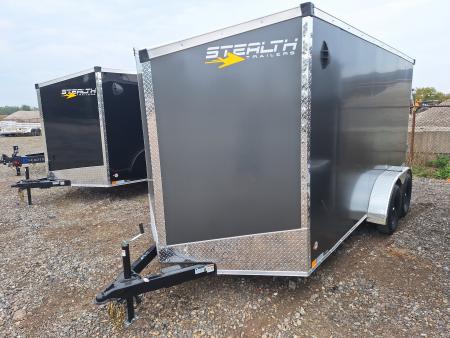 New 7x14 Cargo / Enclosed Trailer W/ Ramp Door