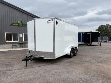 New 2027 American Hauler Arrow Deluxe 7x14 7'Interior Height Cargo / Enclosed Trailer with Ramp Door
